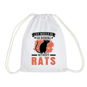 Rat Cadeau Domestique Rat Rat Propriétaire - Sac de sport léger - blanc - Devant