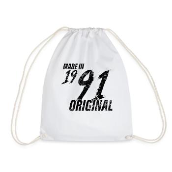 Fait en 1991 Année de naissance 1991 Anniversaire Femmes - Sac de sport léger - blanc - Devant