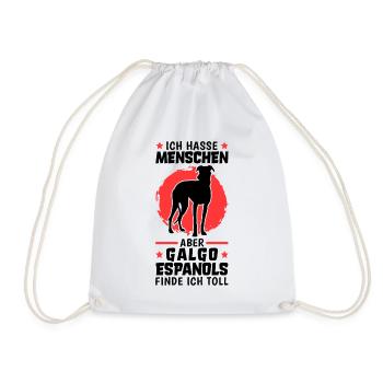 Galgo Espanol finde ich toll Spanien Windhund - Turnbeutel - Weiß - Vorne