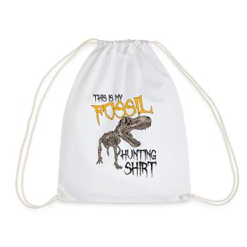 Fossil Hunter This Is My Fossil Hunting Shirt - Drawstring Bag - white - Front