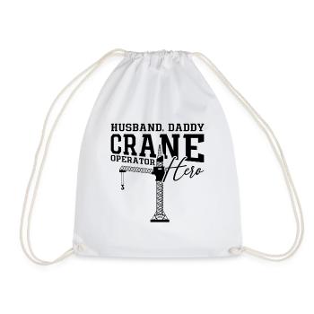 Grutier Grutier Ouvrier de la construction Idée cadeau construction - Sac de sport léger - blanc - Devant