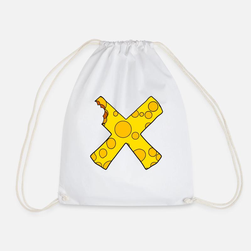 Cheese Cross - Drawstring Bag - white