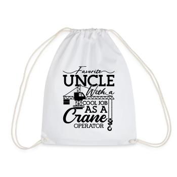 Grutier Ouvrier de la construction Grue Travail Idée cadeau - Sac de sport léger - blanc - Devant