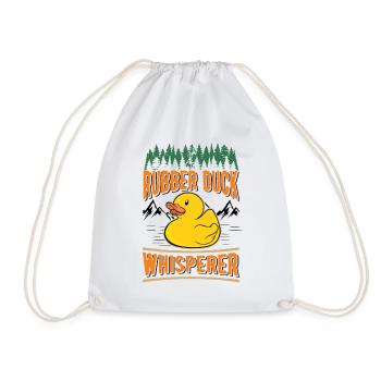 Canard en caoutchouc Whisperer Canard grinçant Canard baignant Canard - Sac de sport léger - blanc - Devant