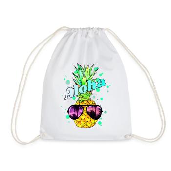 ananas frais Aloha - Sac de sport léger - blanc - Devant