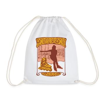 Rollerblades Shirt, Drôle de Rollerblading Girl - Sac de sport léger - blanc - Devant