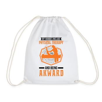 Physiotherapist Hobby Physiotherapy Physio - Drawstring Bag - white - Front