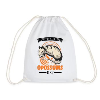 J’aime beaucoup Opossums Possum Beutelratte - Sac de sport léger - blanc - Devant