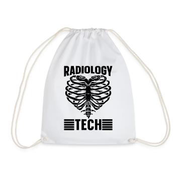 Radiology Rad Techs X-ray Technician Gift Idea - Drawstring Bag - white - Front