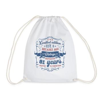 Vintage Legendary - Aged perfectly 81st birthday - Drawstring Bag - white - Front
