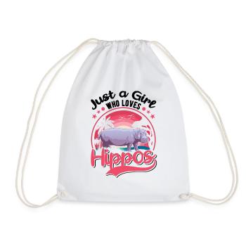 Juste une fille qui aime Hippo Hippo Hippo Hippo Hippo Hippo - Sac de sport léger - blanc - Devant