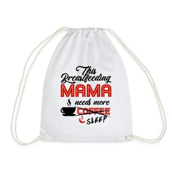 Breastfeeding Mom Mama Normalized Awareness - Drawstring Bag - white - Front