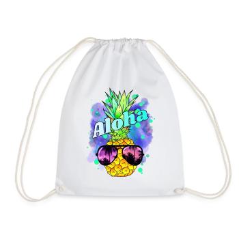 Ananas Aloha Coloré - Sac de sport léger - blanc - Devant