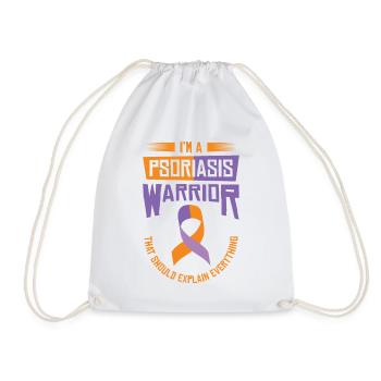 Psoriasis Guerrier Lavande Orange Ruban Sensibilisation - Sac de sport léger - blanc - Devant