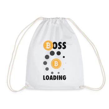 Bitcoin Crypto-monnaie BTC Boss Chargement Shirt - Sac de sport léger - blanc - Devant