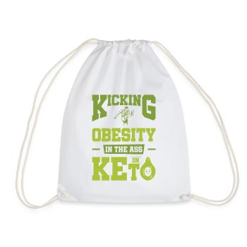Keto-Diät Ketogene Ernährung Diätassistent - Turnbeutel - Weiß - Vorne