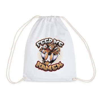 Feed Me Ramen Noodles - Drawstring Bag - white - Front