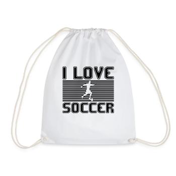 J’adore le football - Sac de sport léger - blanc - Devant