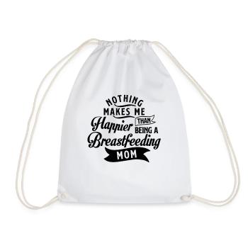 Nothing Makes Me Happier Than Being a - Drawstring Bag - white - Front