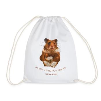 Hamster - Drawstring Bag - white - Front