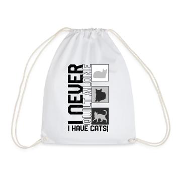 Chemise matelassée, je ne couds jamais seule j’ai des chats, - Sac de sport léger - blanc - Devant