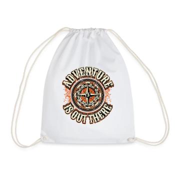 Adventure is out there. - Drawstring Bag - white - Front