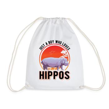Juste un garçon qui aime Hippo Hippo Hippo Hippo Hippo Hippo - Sac de sport léger - blanc - Devant