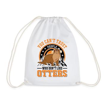 Otter Gift Otter Sea Otter - Drawstring Bag - white - Front