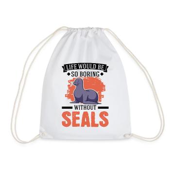Robben Geschenk Sea Lion Seehund - Turnbeutel - Weiß - Vorne
