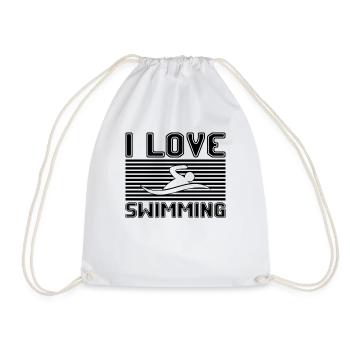 J’adore la natation - Sac de sport léger - blanc - Devant