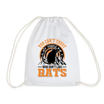 Rat Gift Domestic Rat Rat Owner - Drawstring Bag - white - Front