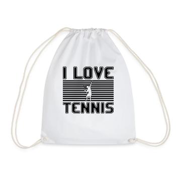 I love tennis - Drawstring Bag - white - Front