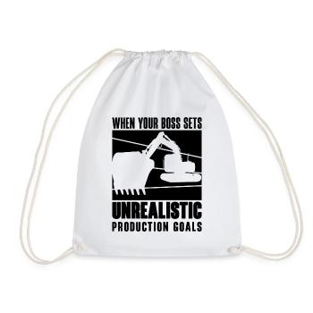 Conducteur de pelle Excavatrices Excavatrices Ouvriers Idée cadeau - Sac de sport léger - blanc - Devant