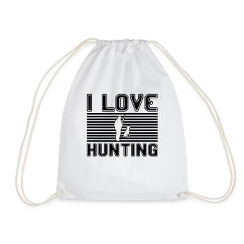 I love hunting - Turnbeutel - Weiß - Vorne