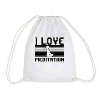 J’adore la méditation - Sac de sport léger - blanc - Devant