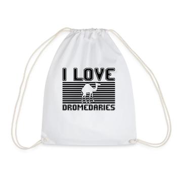 I love dromedaries - Drawstring Bag - white - Front