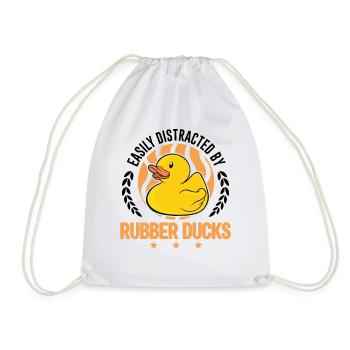 Facilement distrait par Rubber Ducks Rubber Duck - Sac de sport léger - blanc - Devant