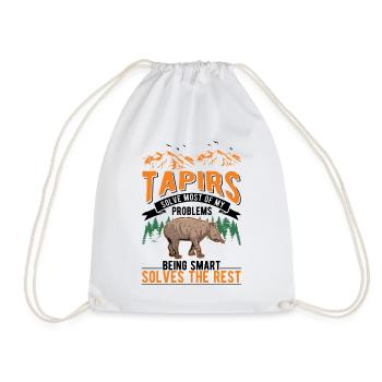 Tapir Lowland Tapir Tapirdae Tapir - Drawstring Bag - white - Front