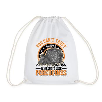 Amateur de porc-épic Porc-épic - Sac de sport léger - blanc - Devant