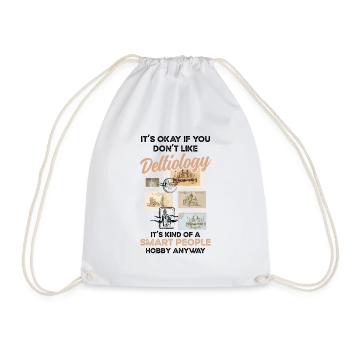 Deltiology-hobby-deltiologist-postcard-collector - Drawstring Bag - white - Front