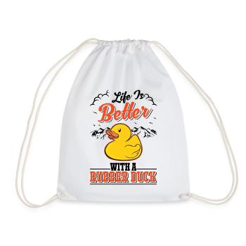 La vie est meilleure avec un Rubber Duck Gummiente - Sac de sport léger - blanc - Devant