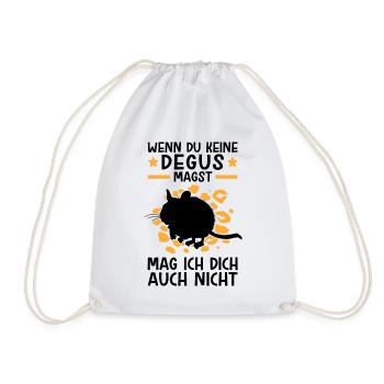 Degus nicht mögen Nagetier Chile Degu - Turnbeutel - Weiß - Vorne
