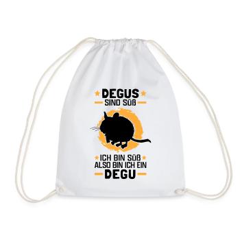 Degus sind süß Nagetier Chile Degu - Turnbeutel - Weiß - Vorne