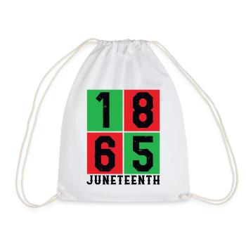 Juneteenth Shirt, 1865 BLM, Afro Femmes, Mélanine, - Sac de sport léger - blanc - Devant
