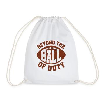 Football Beyond The Of Duty Sports Football Player - Drawstring Bag - white - Front