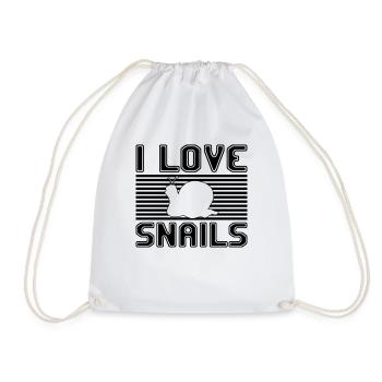 I love snails - Turnbeutel - Weiß - Vorne