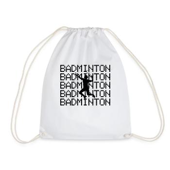 badminton - Drawstring Bag - white - Front