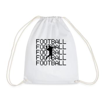 football rugby - Turnbeutel - Weiß - Vorne