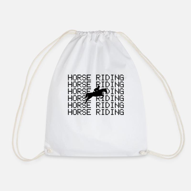 Pferde Reiten - Turnbeutel - Weiß