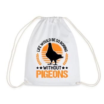 Pigeon Cadeau Pigeon Colombier Plus Chic Pigeon Voyageur - Sac de sport léger - blanc - Devant